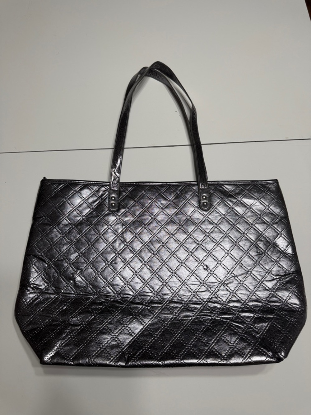 Bath & Body Works Quilted Silver Tote